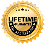 Lifetime Guarantee on All Repairs seal